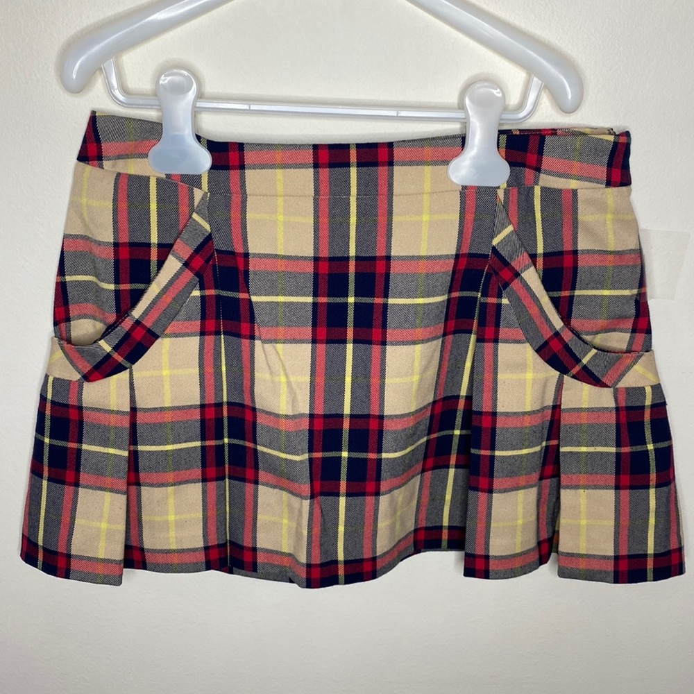 Princess Vera Wang Y2K plaid pleated micro mini skirt junior size 5